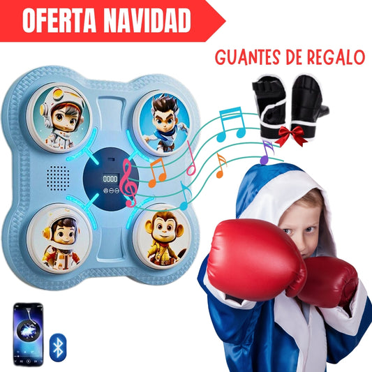 KO.PAD - Panel de Boxeo Musical Bluetooth Infantil + Guantes Profesionales de Regalo